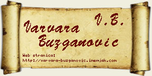 Varvara Buzganović vizit kartica